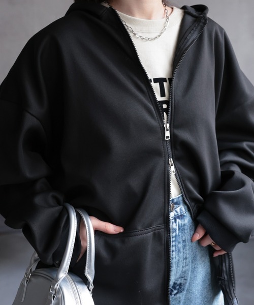 「CREARE -LINO-」 ジップアップパーカー M グレー メンズ_画像5