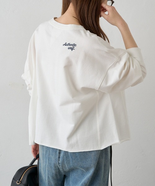 「PUAL CE CIN」 長袖カットソー FREE オフホワイト レディース_画像3