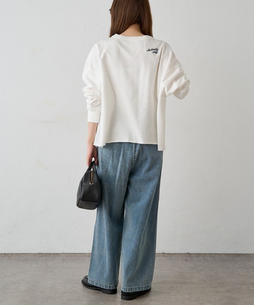 「PUAL CE CIN」 長袖カットソー FREE オフホワイト レディース_画像6