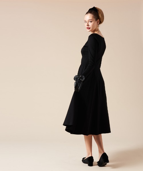 「JENNE」 長袖ワンピース MEDIUM ブラック レディースの画像