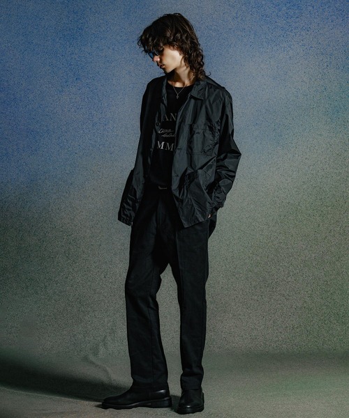 「CRIMIE」 長袖シャツ L ブラック メンズの画像