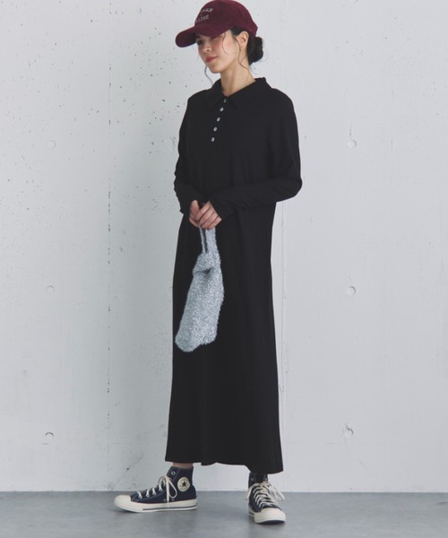 「DOUX ARCHIVES」 長袖ワンピース FREE カーキ レディース_画像9