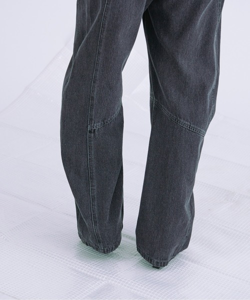 「Ezick」 デニムパンツ MEDIUM グレー レディース_画像4