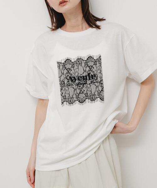 SENSE OF PLACE by URBAN RESEARCH tシャツ 半袖 レースロゴTシャツ