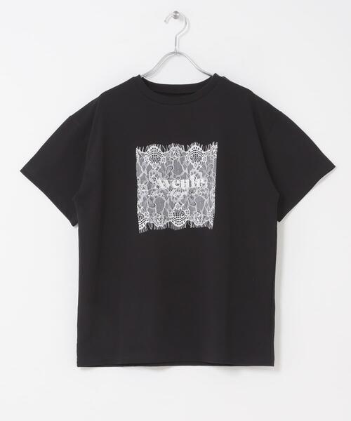SENSE OF PLACE by URBAN RESEARCH tシャツ 半袖 レースロゴTシャツ