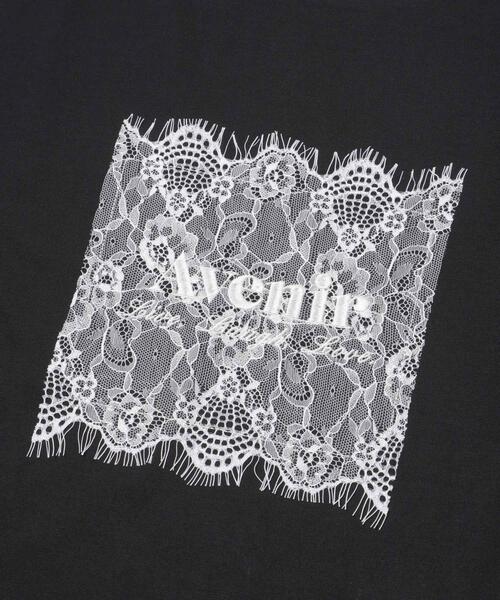  ロゴ入り 長袖Tシャツ 白/黒 レース SENSE OF PLACE by URBAN RESEARCH tシャツ 半袖 レースロゴTシャツ