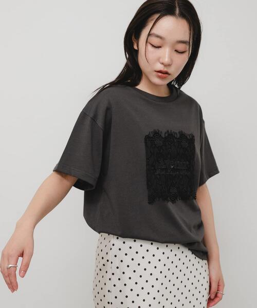 SENSE OF PLACE by URBAN RESEARCH tシャツ 半袖 レースロゴTシャツ