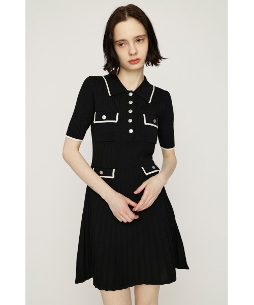 SLY（スライ） ワンピース 半袖 COLLARED FRONT PK S/OP カラード