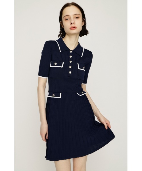 SLY（スライ） ワンピース 半袖 COLLARED FRONT PK S/OP カラード