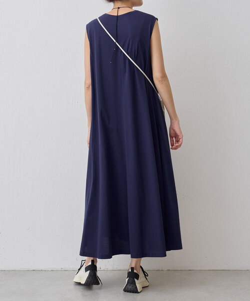 「BEARDSLEY」 ノースリーブワンピース 0 ネイビー レディース_画像4