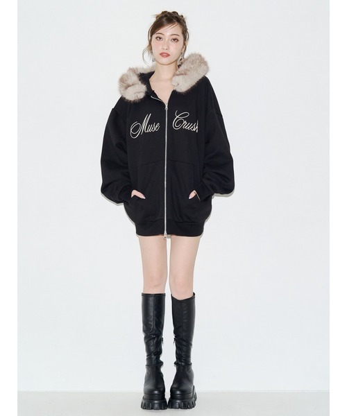 EVRIS（エヴリス） パーカー オーバーサイズ ZIP UPフーディー 秋服