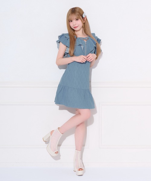 「apres jour」 ノースリーブワンピース SMALL ネイビー レディース_画像4