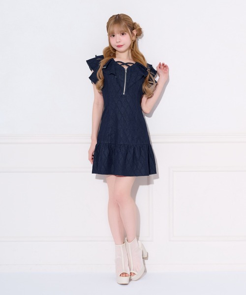 「apres jour」 ノースリーブワンピース SMALL ネイビー レディース_画像8