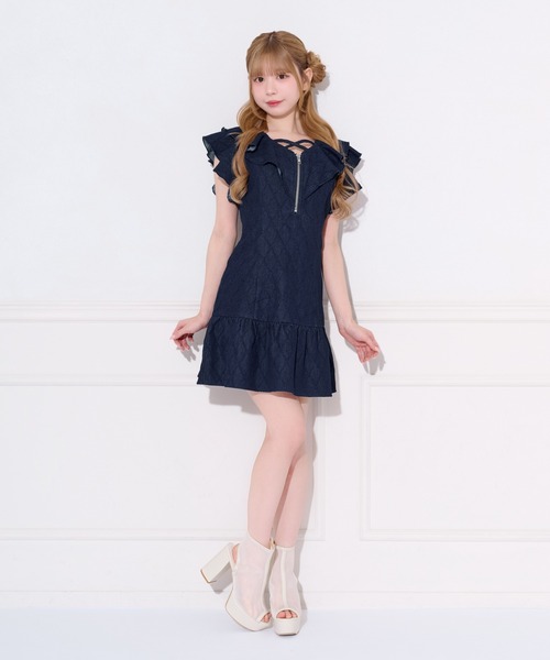 「apres jour」 ノースリーブワンピース SMALL ネイビー レディース_画像9
