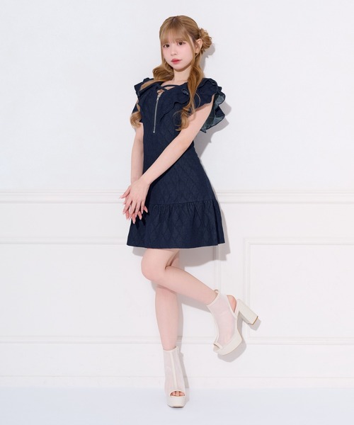 「apres jour」 ノースリーブワンピース SMALL ネイビー レディース_画像10