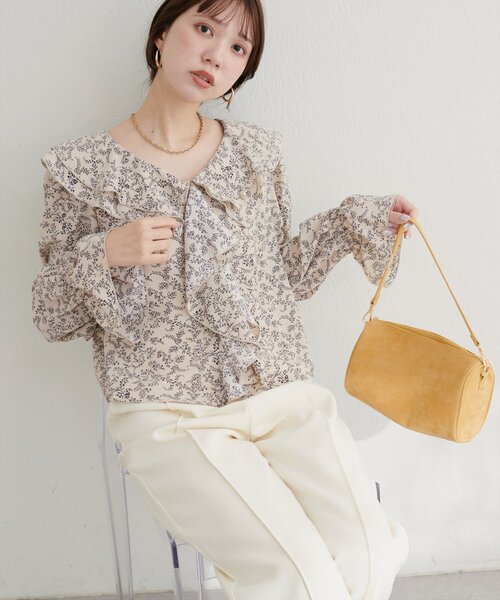 「natural couture」 長袖ブラウス FREE サックスブルー レディース_画像4