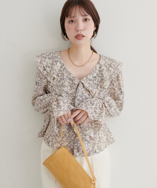 「natural couture」 長袖ブラウス FREE サックスブルー レディース_画像5