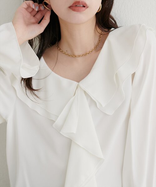 「natural couture」 長袖ブラウス FREE サックスブルー レディース_画像8