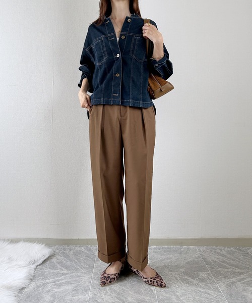 ikka（イッカ） デニムジャケット gジャン メッシュデニムブルゾン 