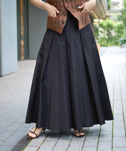 「IENA LA BOUCLE」 ロングスカート 38 ネイビー レディース_画像3