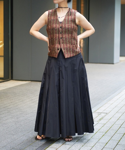 「IENA LA BOUCLE」 ロングスカート 38 ネイビー レディース_画像7