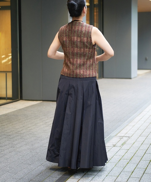 「IENA LA BOUCLE」 ロングスカート 38 ネイビー レディース_画像9