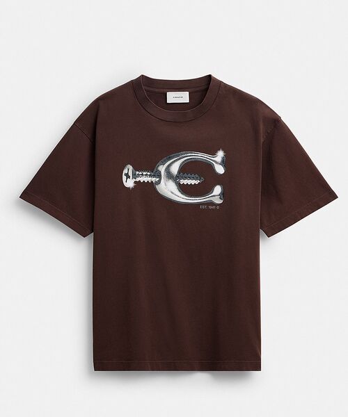 COACH（コーチ） 半袖Tシャツ SMALL ブラウン メンズ : ZOZOTOWN Yahoo