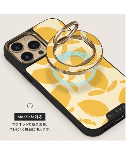 BURGA MagSafe対応 スマホリング スマホスタンド リングホルダー 落下