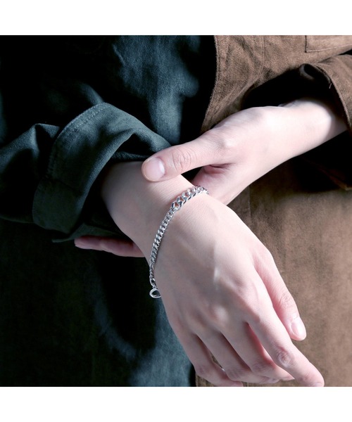 YArKA シルバー925 フラットビッグチェーンブレスレット YArKA/ヤーカ】silver925 more big flat & middle chain