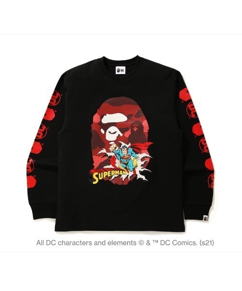 90s A BATHING APE　エイプ　APEMANスーパーマン　スウェット 初期 A BATHING APE メンズS スウェット スーパーマン エイプ 青