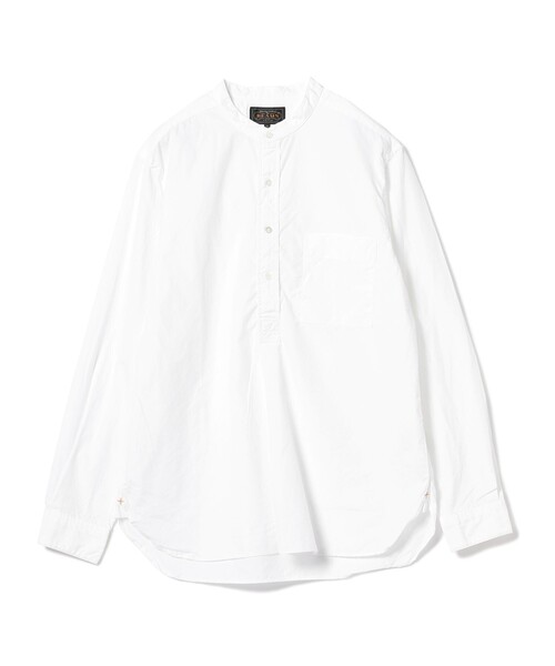 BEAMS PLUS (ie) S 日本製 プルオーバーシャツ ワイド 白 BEAMS PLUS (ie) S 日本製 プルオーバーシャツ ワイド 白 - メルカリ