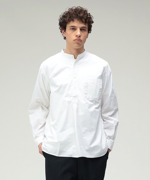 BEAMS+（ビームスプラス） シャツ Band Collar Pullover 120/3 Broad