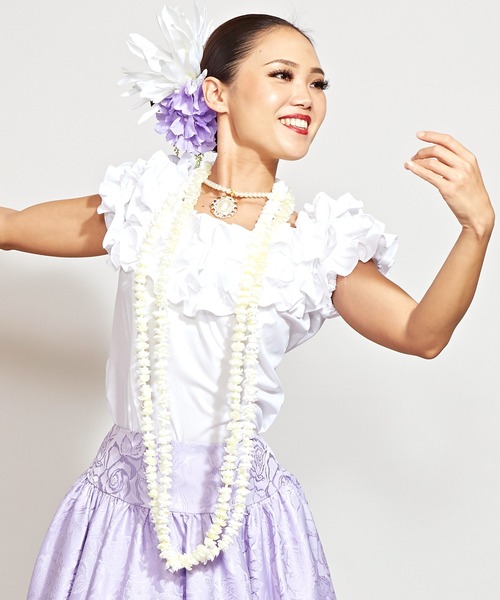 ブラウス シャツ 「Maunaloa」フリルカラーブラウス レディース