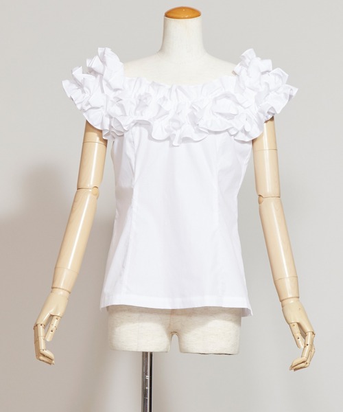 ブラウス シャツ 「Maunaloa」フリルカラーブラウス レディース Maunaloa（ファッション） ブラウス シャツ 「Maunaloa」フリル