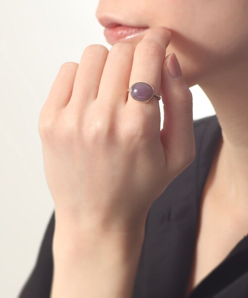 COCOSHNIK（ココシュニック） 指輪 リング K10パープルカルセドニー
