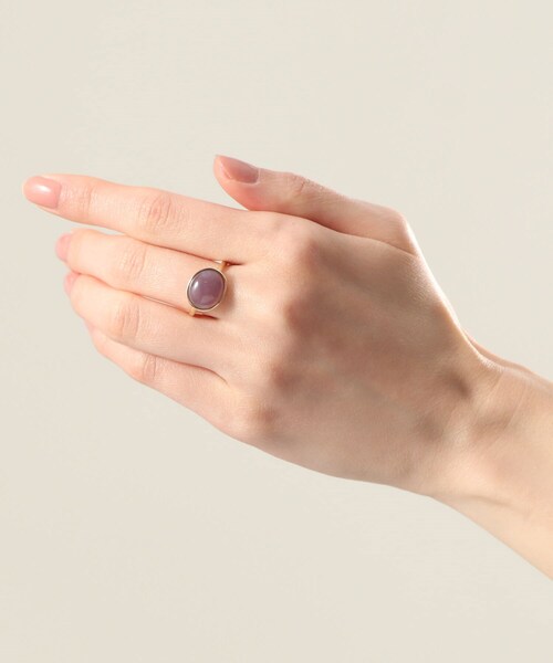 COCOSHNIK（ココシュニック） 指輪 リング K10パープルカルセドニー