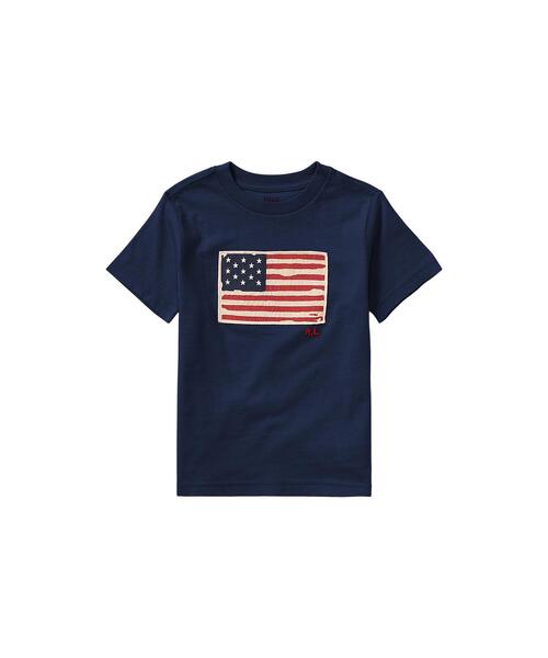 [ポロラルフローレン] アメリカンフラッグ 立体 コットンTシャツ Polo Ralph Lauren Childrenswear tシャツ フラッグ コットン