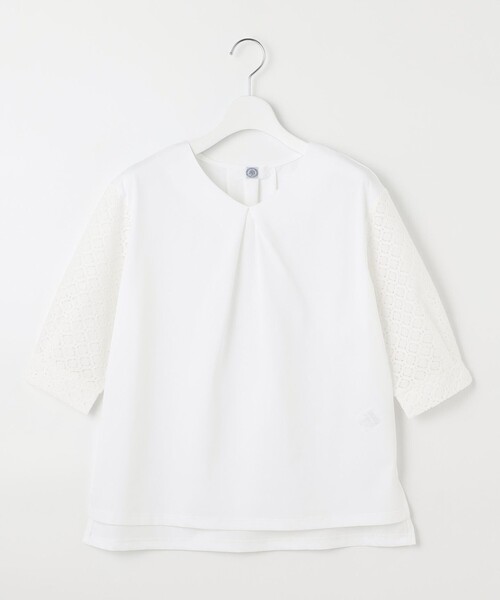 tシャツ 「吸水速乾」レーシーコンビ Vネック カットソー レディース trim_ofcrs_iteme697d06acdf211e