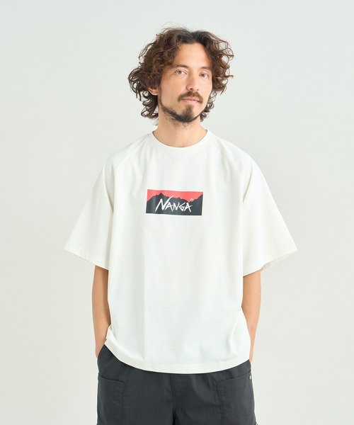 NANGA（ナンガ） tシャツ ECO HYBRID BOX LOGO LOOSE FIT TEE / エコ