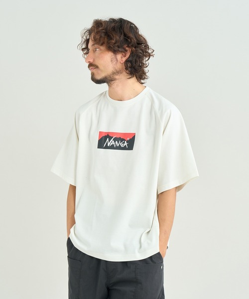 NANGA（ナンガ） tシャツ ECO HYBRID BOX LOGO LOOSE FIT TEE / エコ