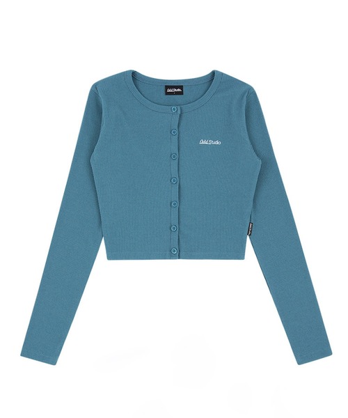 カーディガン ODD STUDIO(オッドスタジオ)/Odd Signature Logo button crop cardigan/シグネチャーロゴ ODD STUDIO カーディガン STUDIO(オッドスタジオ)/Odd Signature