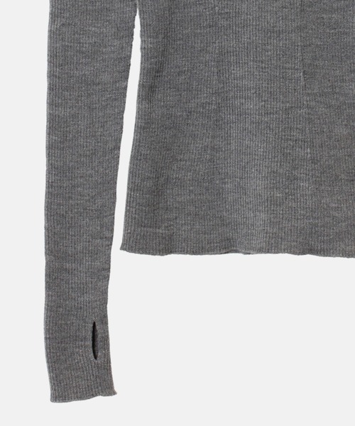 Wholegarment Turtle KNIT ネイビー ルシェルブルー
