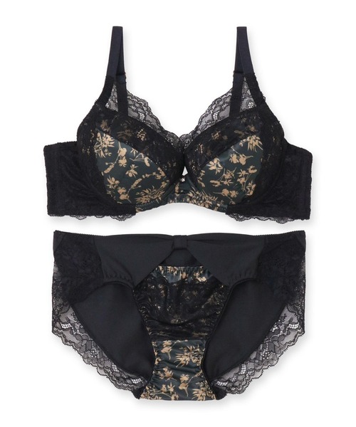 fran de lingerie ブラジャー ショーツセット 華やか配色デザイン 