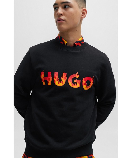 HUGO BOSS★長袖 HUGO ロゴ スウェットシャツ トレーナー★黒★ 楽天市場】HUGO BOSS ヒューゴボス スウェットシャツ BLACK