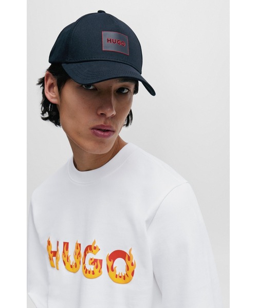 HUGO トレーナー スウェット パフファイヤーHUGOロゴ コットン