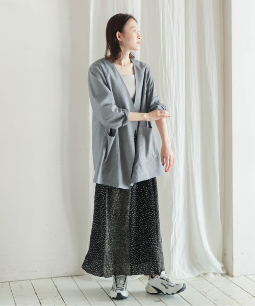 NOMBRE IMPAIR（ノンブルアンペール） ノーカラーコート コート ポリ