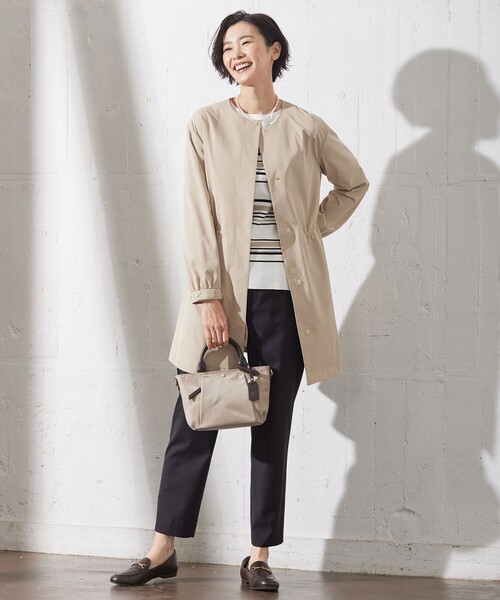ニット セーター 「洗える」Rayon Stretch Border ニット レディース ニット セーター 「洗える」RAYON STRETCH BORDER ボートネック