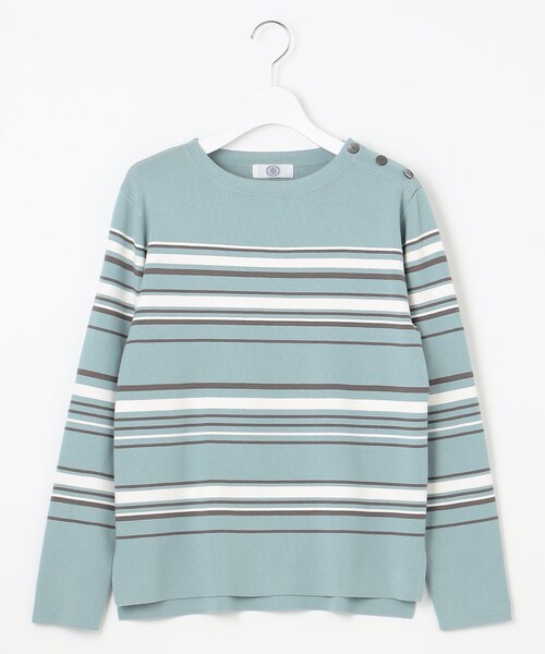 ニット セーター 「洗える」RAYON STRETCH BORDER ボートネック ニット レディース ニット セーター 「洗える」RAYON STRETCH BORDER ボートネック