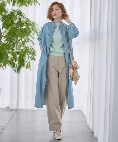23区 パンツ 「Oggi4月号掲載/洗える」スラブツイルストレッチ