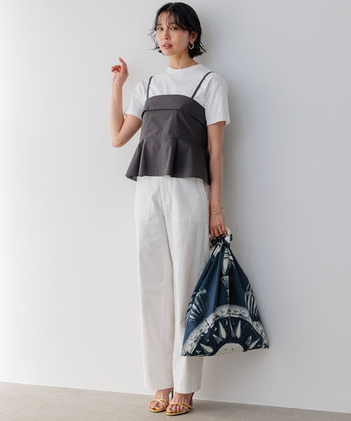 スラブツイルストレッチベイカーパンツ 23区 23区 パンツ 「Oggi4月号掲載/洗える」スラブツイルストレッチ